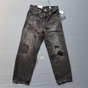 Levi's Made in Japan Barrel Jeans Women Sz 25 Black Brand New